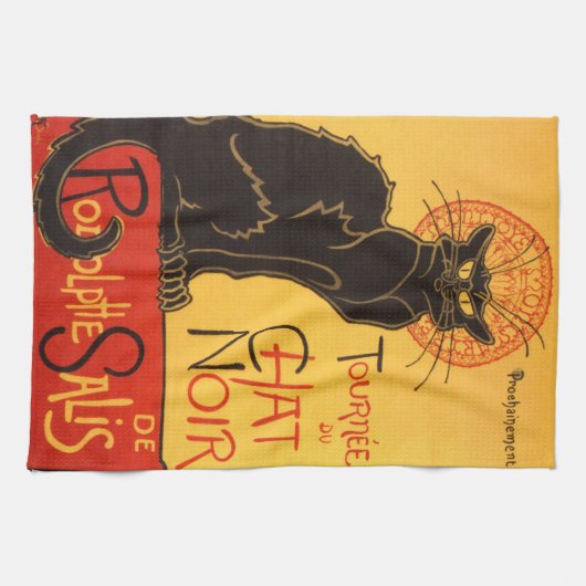 Steinlen: Chat Noir Geschirrtuch (Horizontal)