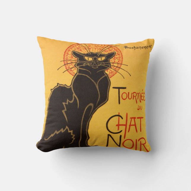Steinlen: Chat Noir Kissen (Vorderseite)