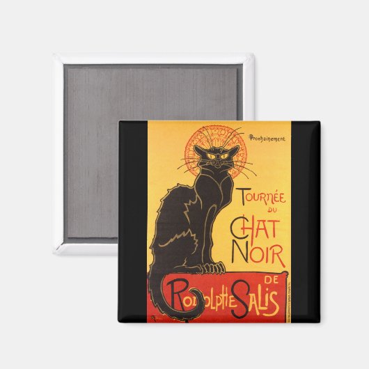 Steinlen: Chat Noir Magnet (Vorderseite/Rückseite)
