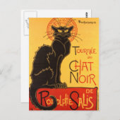 Steinlen: Chat Noir Postkarte (Vorne/Hinten)