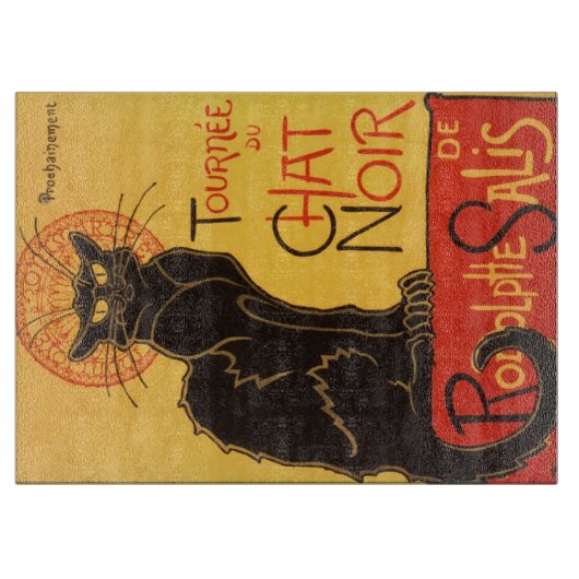 Steinlen: Chat Noir Schneidebrett (Vorderseite)