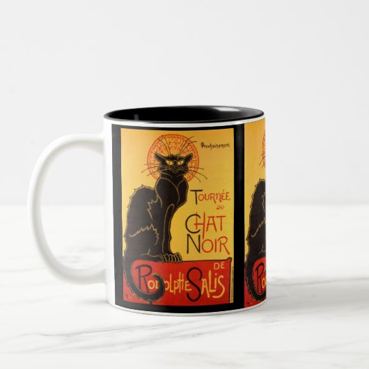 Steinlen: Chat Noir Zweifarbige Tasse (Links)