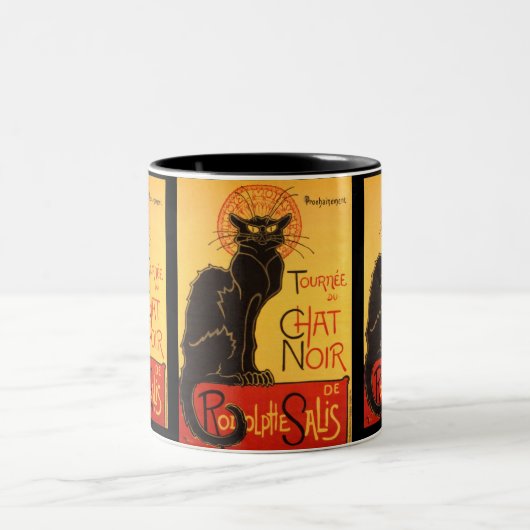 Steinlen: Chat Noir Zweifarbige Tasse (Mittel)