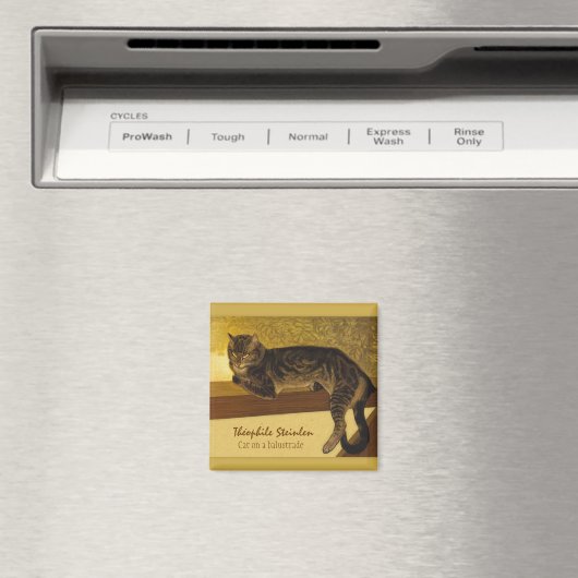 Steinlen Katze auf einem Balustrade 1909 Grumpy Ka Magnet (In Situ (Geschirrspüler))