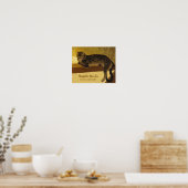 Steinlen Katze auf einem Balustrade CC0975 Grumpy  Poster (Küche)