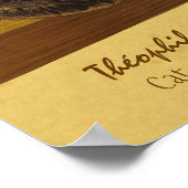 Steinlen Katze auf einem Balustrade CC0975 Grumpy  Poster (Ecke)