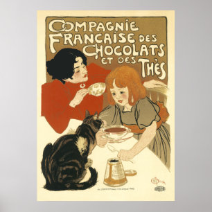 Steinlen - Katzen: Compagnie Francaise des Chocola Poster