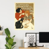 Steinlen - Katzen: Compagnie Francaise des Chocola Poster (Heimbüro)