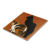 Steinlen Katzen Keramik Fliese (Seite)