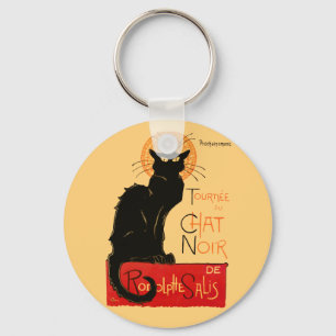 Steinlen Schwarze Katze Klassische Kunst Schlüsselanhänger