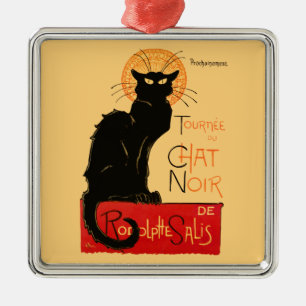 Steinlen Schwarze Katze Klassischer Französischer Ornament Aus Metall