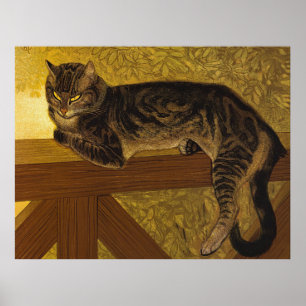 Steinlen Tabby-Katze Poster