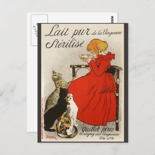 Steinlens Lait pur Stérilisé Postkarte (Vorne/Hinten)