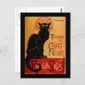 Steinlens Le Chat Noir Postkarte (Vorne/Hinten)
