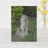 Steinlöwe Karte (Gelbe Blume)