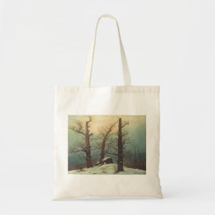 Steinmännchen im Schnee von Caspar David Friedrich Tragetasche