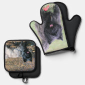 Steinmännchen Ofenhandschuh & Topflappen-Set (Vorderseite/Rückseite)