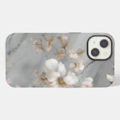 Steinmarmordesign - Blume iPhone Hülle (Rückseite (Horizontal))