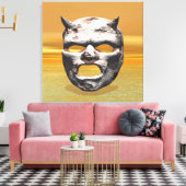 Steinmaske Leinwanddruck (Insitu (Wohnzimmer))