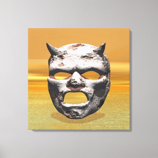 Steinmaske Leinwanddruck (Vorderseite)