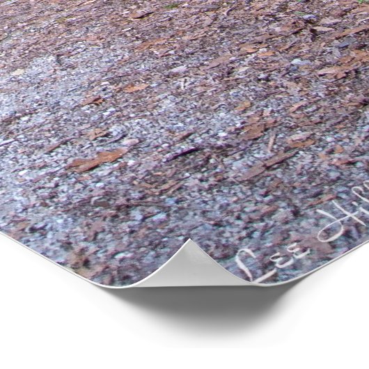 Steinmauer am Waldpfad Plakat (Ecke)