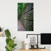 Steinmauer am Waldpfad Plakat (Heimbüro)