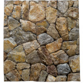 Steinmauer: Dekoratives Design Duschvorhang (Vorderseite)