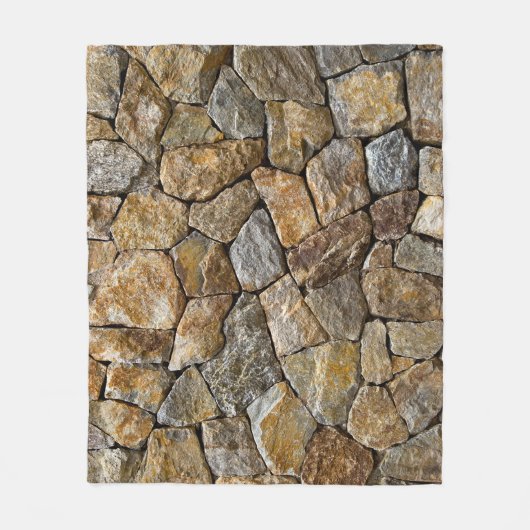 Steinmauer: Dekoratives Design Fleecedecke (Vorderseite)