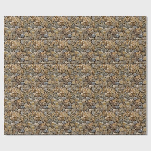 Steinmauer: Dekoratives Design Geschenkpapier (Flach)