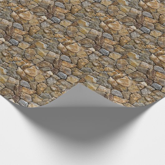 Steinmauer: Dekoratives Design Geschenkpapier (Ecke)