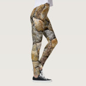Steinmauer: Dekoratives Design Leggings (Rechts)