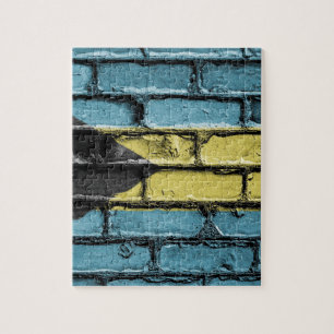 Steinmauer-Flagge der Bahamas Puzzle