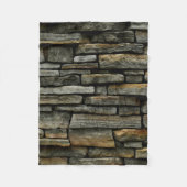 Steinmauer Fleecedecke (Vorderseite)