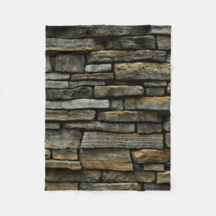 Steinmauer Fleecedecke