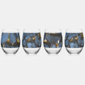 Steinmauer im kroatischen Stil Weinglas Ohne Stiel (Vorderseite)