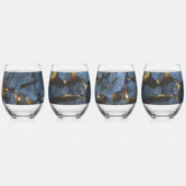 Steinmauer im kroatischen Stil Weinglas Ohne Stiel (Hinten)