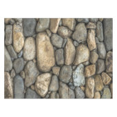 Steinmauer in Graubeige-Bouldern Tischdecke (Vorderseite (Horizontal))