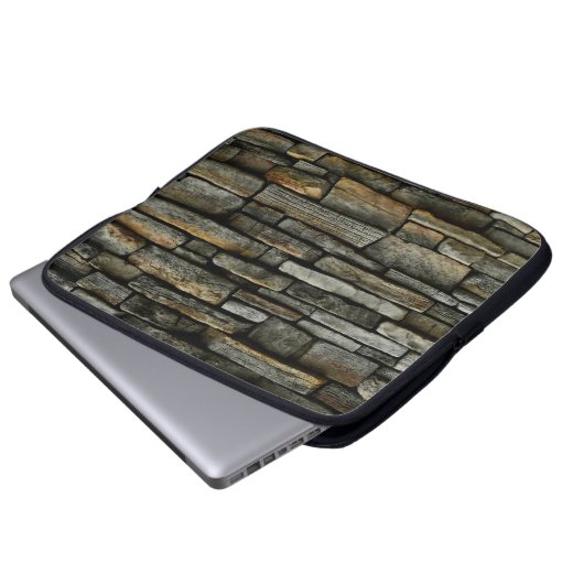 Steinmauer Laptopschutzhülle (Vorne Knopf)