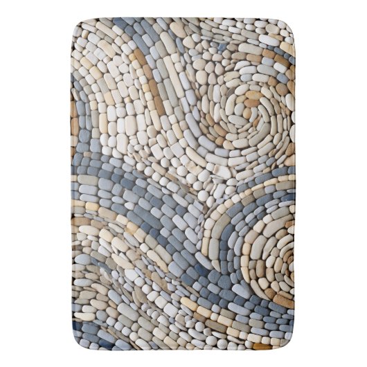 Steinmauer mit Spiralkonstruktionen aus Steinen Badematte (Vorderseite Vertikal)