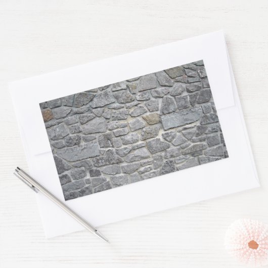 Steinmauer, Muster, Hintergrund Rechteckiger Aufkleber (Umschlag)