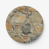 Steinmauer Pappteller (Vorderseite)