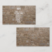 Steinmauer Visitenkarte (Vorne/Hinten)
