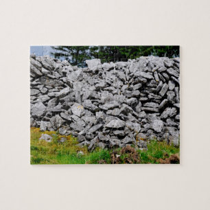 Steinmauern Inisheer Aran-Inseln Galway Irland. Puzzle