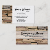 Steinmaurerarbeit-Visitenkarten Visitenkarte (Vorne/Hinten)