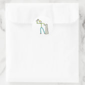Steinmetz Stickman Runder Aufkleber (Tasche)