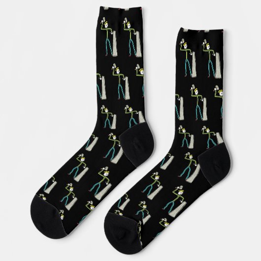 Steinmetz Stickman Socken (Linkes Detail)
