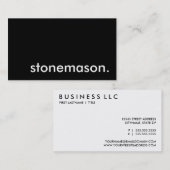 Steinmetz. Visitenkarte (Vorne/Hinten)
