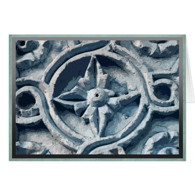 Steinmetzarbeit auf Gebäude in Toledo, Spanien (Vorderseite (Horizontal))