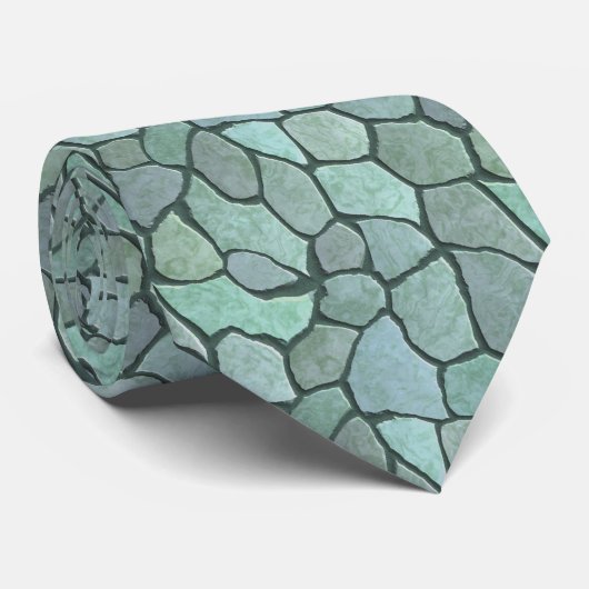 Steinmosaik-Muster Krawatte (Gerollt)