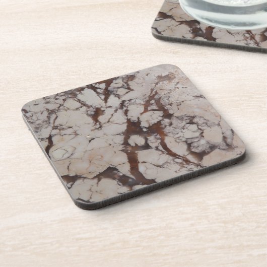 Steinmuster aus weißem Marmor Untersetzer (Linke Seite)